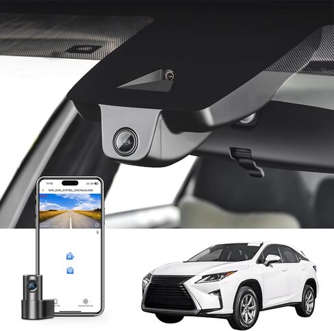 كاميرا أمامية 4K وخلفية 1080 بكسل مخصصة لسيارة Lexus RX 2023 2024 (الموديل C)، RX350 RX350h RX500h Premium Luxury F Sport، مظهر OEM، فيديو UHD 2160P، وضع انتظار السيارات، WiFi والتطبيق، بطاقة 128 جيجابايت in Kuwait