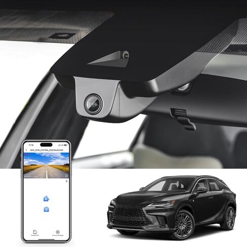 كاميرا أمامية 4K وخلفية 1080 بكسل مخصصة لسيارة Lexus RX 2023 2024 (الموديل C)، RX350 RX350h RX500h Premium Luxury F Sport، مظهر OEM، فيديو UHD 2160P، وضع انتظار السيارات، WiFi والتطبيق، بطاقة 128 جيجابايت in Kuwait