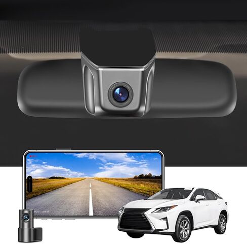 كاميرا أمامية 4K وخلفية 1080 بكسل مخصصة لسيارة Lexus RX 2023 2024 (الموديل C)، RX350 RX350h RX500h Premium Luxury F Sport، مظهر OEM، فيديو UHD 2160P، وضع انتظار السيارات، WiFi والتطبيق، بطاقة 128 جيجابايت in Kuwait