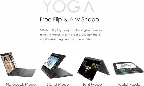 Lenovo Yoga 7i AI 2-in-1 Laptop, 16" WUXGA Touchscreen, Core Ultra 7 155U (Beats i7 1355U), Backlit, Thunderbolt 4, Wi-Fi 6E, BT5.3, Webcam, Win11 W/Stylus Pen (U7 155U|16GB|1TB SSD) in Saudi Arabia