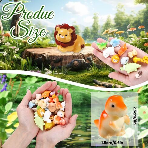 DIYDEC 36pcs Mini Ocean Resin Animals Tiny Sea Animals Figurines Marine Miniature Plastic Animals Aquarium Ornaments Decorations for DIY Fish Tank Potted Micro Fairy Garden Dollhouse in Kuwait