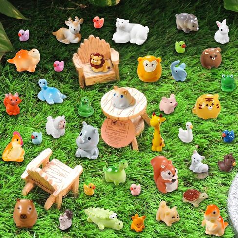 DIYDEC 36pcs Mini Ocean Resin Animals Tiny Sea Animals Figurines Marine Miniature Plastic Animals Aquarium Ornaments Decorations for DIY Fish Tank Potted Micro Fairy Garden Dollhouse in Kuwait