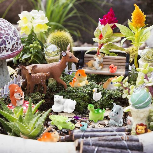 DIYDEC 36pcs Mini Ocean Resin Animals Tiny Sea Animals Figurines Marine Miniature Plastic Animals Aquarium Ornaments Decorations for DIY Fish Tank Potted Micro Fairy Garden Dollhouse in Kuwait