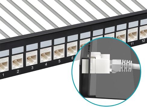 Monoprice Cat5e RJ45 Feedthrough Keystone Jack - Inline Coupler Type, Fits Standard Keystone Devices, Single PCS, White in Saudi Arabia