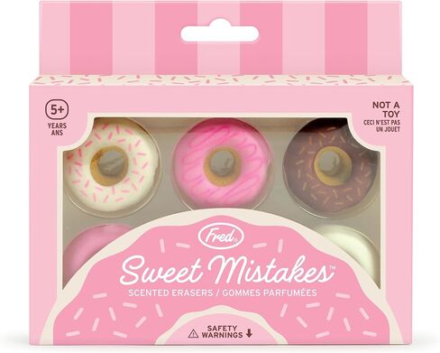 Genuine Fred Sweet Mistakes Macaron Erasers, Set of 6, Scented, Fun for School, Home, or Office in Saudi Arabia