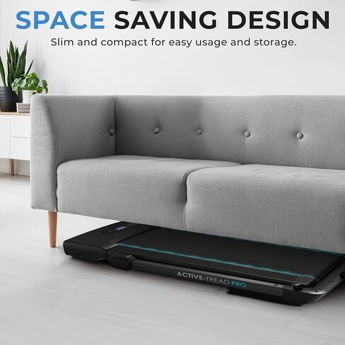 SereneLife Foldable Walking Pad Treadmill, Speed 0.6 – 7.6 MPH Under Desk 2.5 HP App Support, Easy Assembly and Storage, Wide Belt for Walking or Jogging in Saudi Arabia