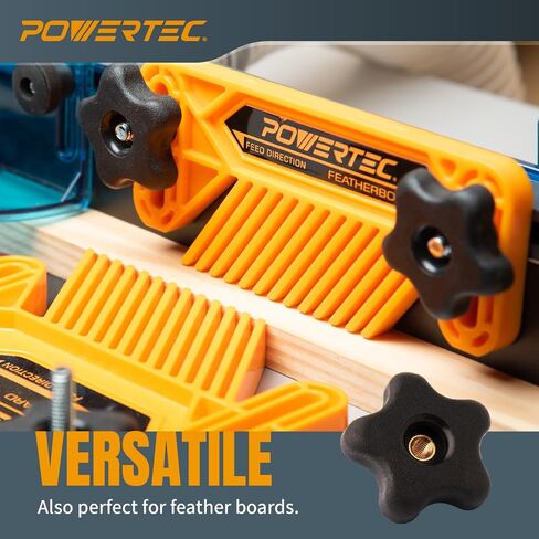 POWERTEC 72030 T Track Knob Kit w/T Slot Router Bit (5/8" Dia. x 3/16" H x 1/4" Shank), Threaded Knobs and 5/16"-18 T Slot Bolts Set, 16-pc T Track Accessories for Woodworking Jigs and Fixtures in Saudi Arabia