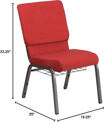Flash Furniture HERCULES Series 18.5''W Church Chair in Blue Fabric with Cup Book Rack - Gold Vein Frame in Saudi Arabia