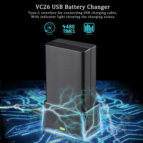 GODOX V1 Rechargeable Battery Pack VC26 USB Battery Charger DC 5V Input DC 8.4V Output for Charging V1S V1C V1N V1F V1O V1P Round Head Flash Battery (VC26) in Saudi Arabia