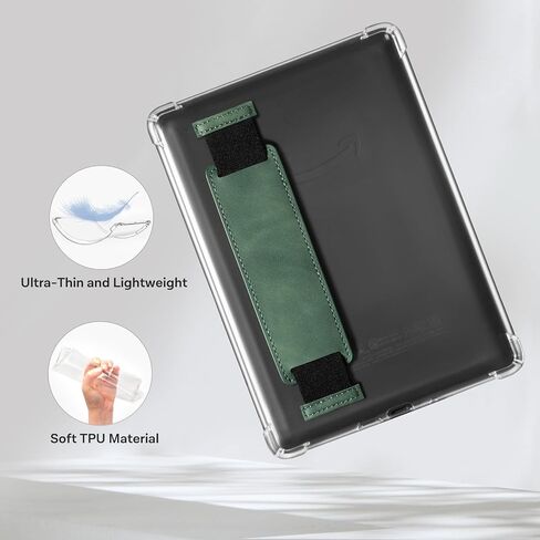 CoBak Clear Case & Hand Strap for Kindle Paperwhite 11th Gen 2021 & Signature Edition(6.8")-Lightweight Scratch-Proof Silicone Back Cover. Perfectly Clear Protection in Saudi Arabia