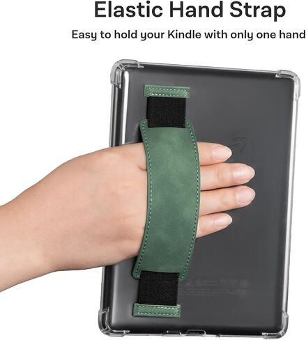 CoBak Clear Case & Hand Strap for Kindle Paperwhite 11th Gen 2021 & Signature Edition(6.8")-Lightweight Scratch-Proof Silicone Back Cover. Perfectly Clear Protection in Saudi Arabia