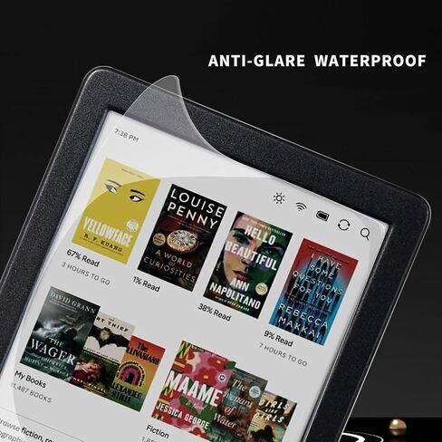 Anti-Glare Matte Screen Protector for 6'' Kobo Clara Colour/Clara BW/Clara 2E (2-Pack) Anti Fingerprint Anti Burst Nano Matte Skin PET Soft Film (Matte) in Saudi Arabia
