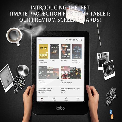 Anti-Glare Matte Screen Protector for 6'' Kobo Clara Colour/Clara BW/Clara 2E (2-Pack) Anti Fingerprint Anti Burst Nano Matte Skin PET Soft Film (Matte) in Saudi Arabia