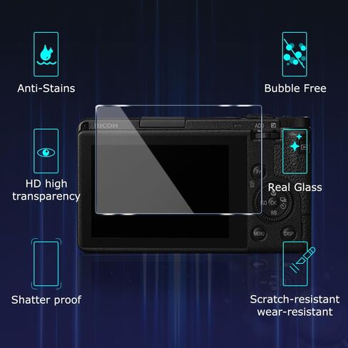 عبوتان من زجاج واقي شاشة الكاميرا الرقمية Ricoh GR III X/GR 3 X، واقي شاشة زجاجي مقوى ممتاز صلابة 9H مضاد للخدش وخالي من الفقاعات لكاميرا Ricoh GR III / GR3 الرقمية in Kuwait
