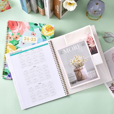 Monthly Planner 2024-2025 - Calendar 2024-2025 Planner, Jul. 2024 to Dec. 2025, 9'' x 11'', 18 Monthly Planner, Monthly Tabs, Notes Pages, Back Pocket in Kuwait