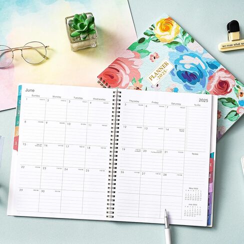 Monthly Planner 2024-2025 - Calendar 2024-2025 Planner, Jul. 2024 to Dec. 2025, 9'' x 11'', 18 Monthly Planner, Monthly Tabs, Notes Pages, Back Pocket in Kuwait