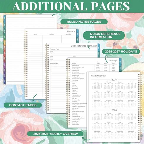 Monthly Planner 2024-2025 - Calendar 2024-2025 Planner, Jul. 2024 to Dec. 2025, 9'' x 11'', 18 Monthly Planner, Monthly Tabs, Notes Pages, Back Pocket in Kuwait