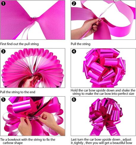 Happy Birthday Car Bow Big Car Ribbon Bow Large Gift Wrapping Bow Giant Bow for Car Decorative Huge Pull Bow for Christmas Party Birthday Car Decoration (Purple,20 Inches) in Saudi Arabia