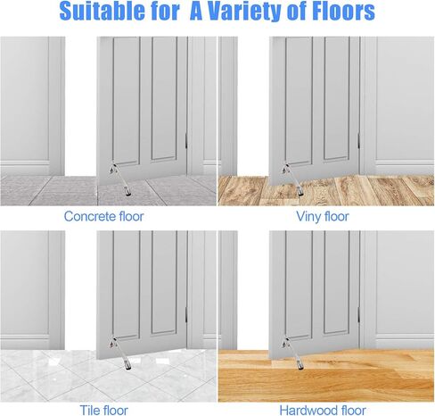 4 Pack Kickdown Door Stop, Commercial Heavy Duty Door Stop, Door Stoppers for Bottom of Door, Kickstand Door Stopper with Rubber Tip and Spring Lever, Easy to Kick Down Door Stop Stopper and Release in Kuwait