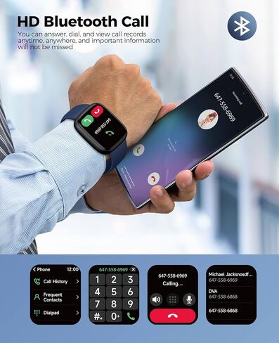 ساعات ذكية 2024 للرجال مع اتصال بلوتوث، قرص Alexa مدمج 1.83 بوصة HD DIY مع معدل ضربات القلب، أكسجين الدم، النوم، 100 وضع رياضي لتتبع اللياقة البدنية، ساعة ذكية لنظام Android iOS in Kuwait