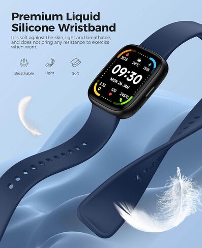 ساعات ذكية 2024 للرجال مع اتصال بلوتوث، قرص Alexa مدمج 1.83 بوصة HD DIY مع معدل ضربات القلب، أكسجين الدم، النوم، 100 وضع رياضي لتتبع اللياقة البدنية، ساعة ذكية لنظام Android iOS in Kuwait