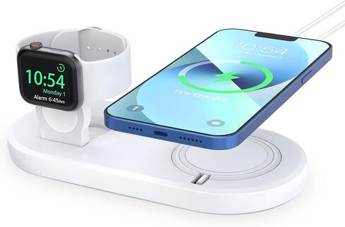 SOKUSIN Stand for Apple Watch iPhone - 2 in 1 Mag Safe Charger Holder, Folding Charging Station Dock Compatible with All iWatch Series and iPhone 15 14 13 12/AirPods Magnetic Case in Kuwait