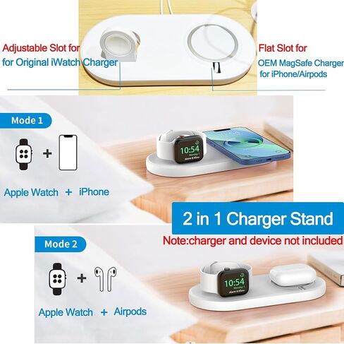 SOKUSIN Stand for Apple Watch iPhone - 2 in 1 Mag Safe Charger Holder, Folding Charging Station Dock Compatible with All iWatch Series and iPhone 15 14 13 12/AirPods Magnetic Case in Kuwait
