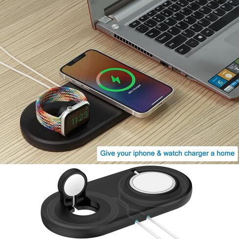 SOKUSIN Stand for Apple Watch iPhone - 2 in 1 Mag Safe Charger Holder, Folding Charging Station Dock Compatible with All iWatch Series and iPhone 15 14 13 12/AirPods Magnetic Case in Saudi Arabia