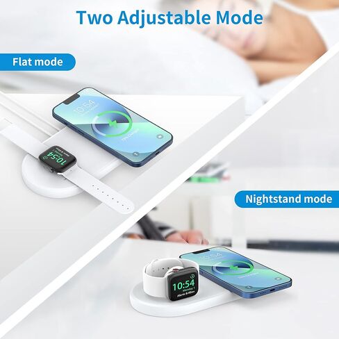 SOKUSIN Stand for Apple Watch iPhone - 2 in 1 Mag Safe Charger Holder, Folding Charging Station Dock Compatible with All iWatch Series and iPhone 15 14 13 12/AirPods Magnetic Case in Kuwait