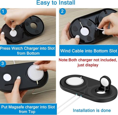 SOKUSIN Stand for Apple Watch iPhone - 2 in 1 Mag Safe Charger Holder, Folding Charging Station Dock Compatible with All iWatch Series and iPhone 15 14 13 12/AirPods Magnetic Case in Saudi Arabia