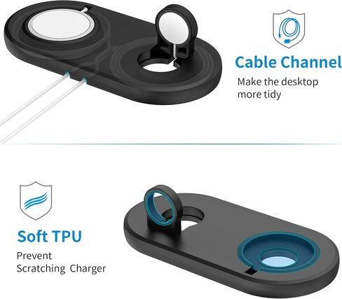 SOKUSIN Stand for Apple Watch iPhone - 2 in 1 Mag Safe Charger Holder, Folding Charging Station Dock Compatible with All iWatch Series and iPhone 15 14 13 12/AirPods Magnetic Case in Saudi Arabia
