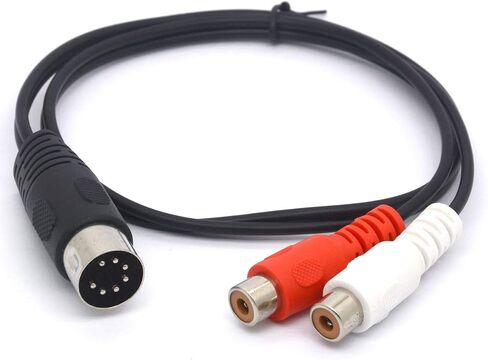 سلك كابل صوت Din 7 Pin Male إلى Dual RCA Female لأنظمة Bang & Olufsen وNaim وQuad.Stereo (1 متر) in Saudi Arabia