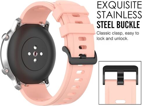 حزام لـ Amazfit GTS 4/ GTS 4 Mini/ GTS 3/ GTS 2/ GTS 2e/ GTS 2 Mini/ GTS/ GTR Mini/ GTR 42 مم/ حزام بديل من السيليكون الناعم لـ Amazfit Bip 3/ Bip 3 Pro/ Bip U Pro/ بيب إس لايت/ بيب/ بيب لايت/ بيب إس/ بيب يو in Saudi Arabia