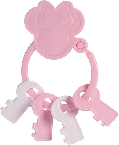 Disney Minnie Mouse Key Shape Keyring Teether, Multi in Saudi Arabia