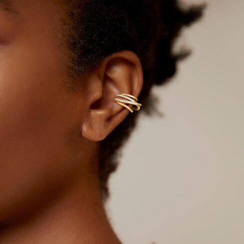 Ear Cuff Earrings for Women Non Piercing Gold Ear Cuff 14K Gold Plated Ears Clip on Cartilage Earrings Fake Earrings Handmade Hypoallergenic Jewelry Gift for Teen Girls in Saudi Arabia