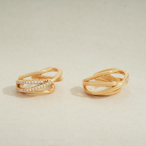 Ear Cuff Earrings for Women Non Piercing Gold Ear Cuff 14K Gold Plated Ears Clip on Cartilage Earrings Fake Earrings Handmade Hypoallergenic Jewelry Gift for Teen Girls in Saudi Arabia