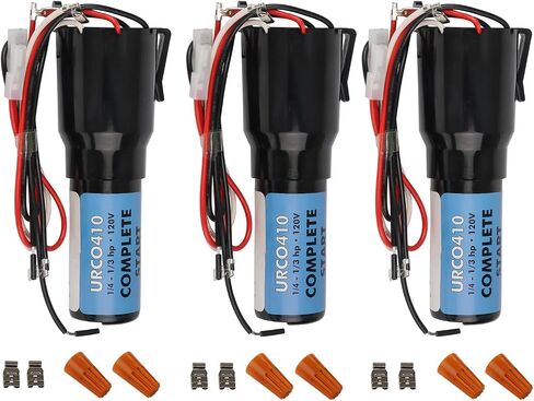 RCO410 3in1 Hard Start Capacitor by Seentech - Compatible with Refrigerators & Freezers 1/4-1/3 H.P. 115VAC – Repalces Model: TJ90RCO410, AP4503017, 600-410, ERP410, HS410, RC0410, RCO-410 (Pack of 2) in Saudi Arabia