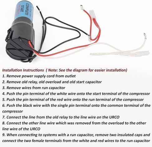 RCO410 3in1 Hard Start Capacitor by Seentech - Compatible with Refrigerators & Freezers 1/4-1/3 H.P. 115VAC – Repalces Model: TJ90RCO410, AP4503017, 600-410, ERP410, HS410, RC0410, RCO-410 (Pack of 2) in Saudi Arabia