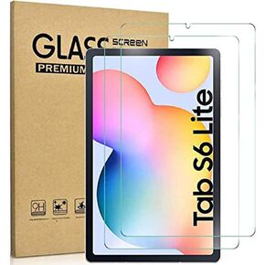 DETUOSI 2-PACK Screen Protector for Samsung Galaxy Tab S6 Lite 10.4" 2024/2022/ 2020 Android Tablet (SM-P620N/ P613/ P610), Ultra Clear Easy Install Mica para Galaxy Tab S6 Lite Tempered Glass Film