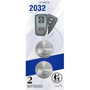 (2 Pack) CR2032 Key FOB Battery Replacement for Lexus (2013-2021) ES300 ES350 GS350 GS450H IS300 IS350 LX570 NX200 NX200T RC300 RC200 RCF RX350 RX450H(HYQ14FBA HYQ14FBB)