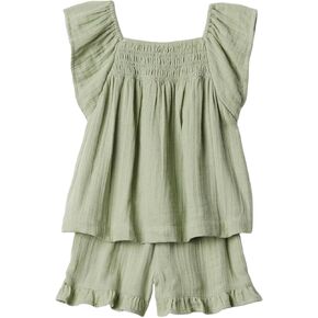 GAP baby-girls Gauze Ruffle Set