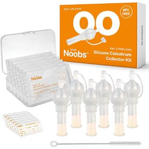 مجموعة تجميع اللبأ من LoveNoobs™، 6 قطع × 4 مل، أداة تجميع حليب الثدي القابلة لإعادة الاستخدام، أدوات تجميع الحليب للرضاعة الطبيعية، مجموعة مجموعة اللبأ، خالية من مادة BPA