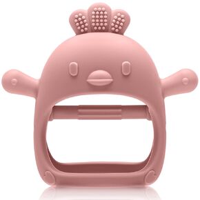 2 Pack Easter Baby Teething Toys for 0-6 6-12 Months, Never Drop Infant Teether Teething Mitten Toys for 3 6 9 12 Months, Newborn Easter Basket Stuffers Gifts for Baby Boys Girls