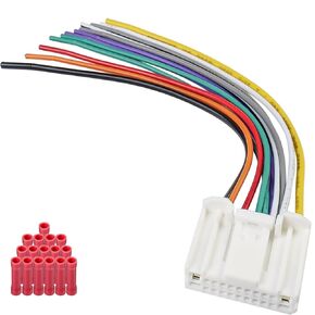 Stereo Wiring Harness 20Pin Female Radio Connector Replacement for Nissan Subaru Aftermarket Car Audio Video Stereo Wire Harness Adapter 07-16