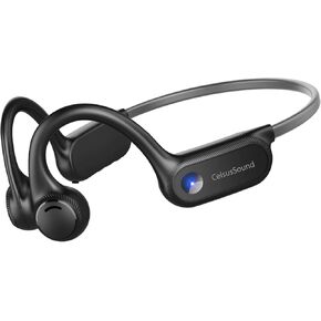 Bone Conduction Headphones Open Ear Wireless Headphones Bluetooth 5.3 Sport Headset with Mic,10H Playtime Sweatproof & Rainwater Proof Lightweight Earphones for Running, Gym, Cycling, Hiking(Gray)