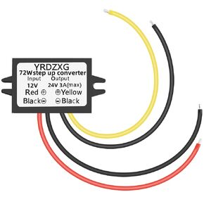 DC-DC 3A 72W 24V Step Up Converter 12V to 24V DC Boost Converter Voltage Regulator Power Converter DC Waterproof Module
