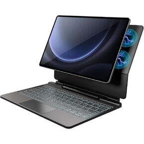 Doohoeek Lightweight Keyboard Folio for Samsung Galaxy Tab S9+/S9 FE+/S8+/S7 Plus/S7 FE Keyboard case, Magnetic Bluetooth Keyboard Case Floating Design with Trackpad & S Pen Slot
