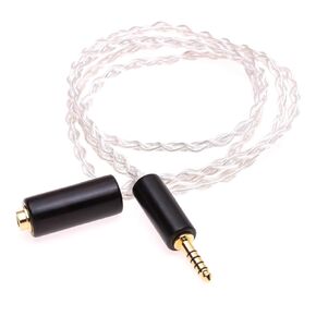 1 Meter Wooden Shell 4.4mm Male to 4.4mm Female Balanced Audio Adapter Headphone Extension Cable 4 Cores 6N OCC Silver Plated Cable for Sony NW-WM1Z 1A MDR-Z1R TA-ZH1ES PHA-2
