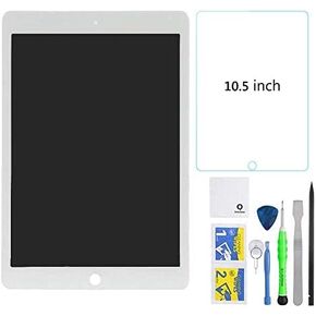 Replacement LCD Screen and Glass Touch Digitizer + Screen Protector for ipad pro 10.5 with Professional Tool Kit（White）