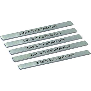 Precision Set of 5 HSS Spare Parting Blades for Mini Cut Off Tool Holders 6,8, 10 mm Shank Sizes